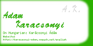 adam karacsonyi business card